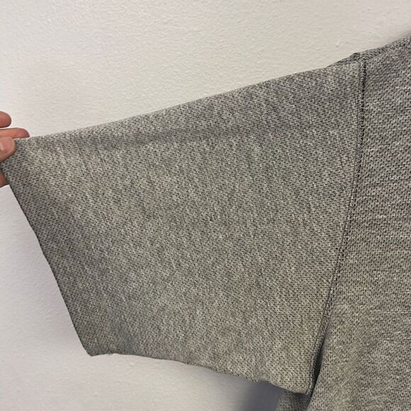 Nike Men Vintage '90s Quarter Zip Ribbed Collar‎ Short Sleeve Polo Shirt Gray XL - Picture 4 of 11